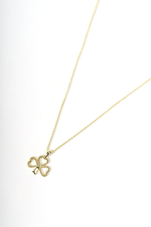 Carraig Donn Gold Plated Shamrock Pendant Necklace
