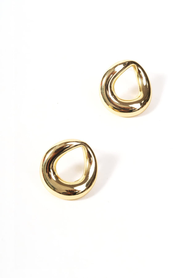 Carraig Donn Gold Plated Twist Hoop Earrings