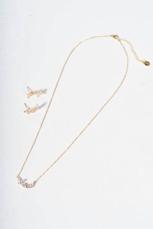 Carraig Donn Gold Pretty Stone Cluster Detail Necklace
