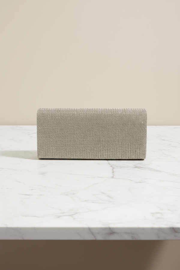 Carraig Donn Gold Ribbed Glitter Clutch