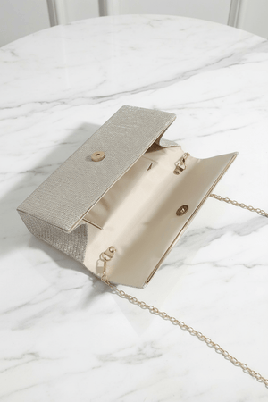 Carraig Donn Gold Ribbed Glitter Clutch