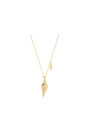 Carraig Donn Gold Sea Shell Pendant Necklace