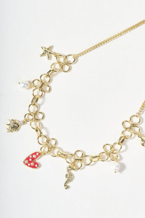 Carraig Donn Gold Sealife Charm Necklace
