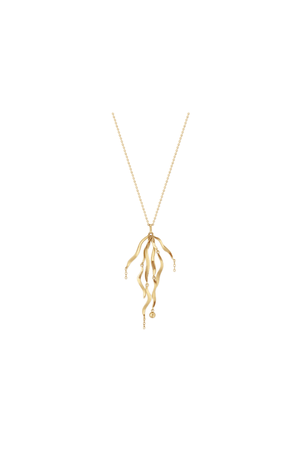 Carraig Donn Gold Seaweed Pendant Necklace