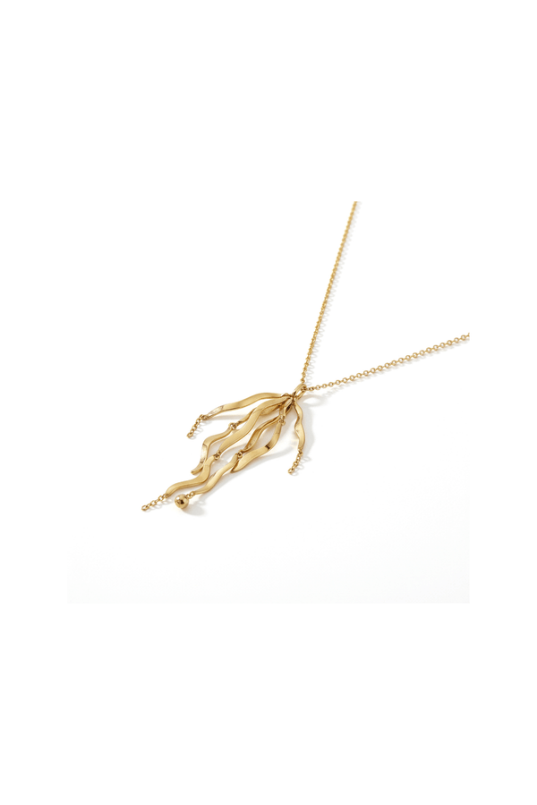Carraig Donn Gold Seaweed Pendant Necklace
