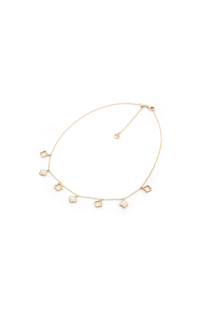 Carraig Donn Gold Seven Fleur Charm Necklace