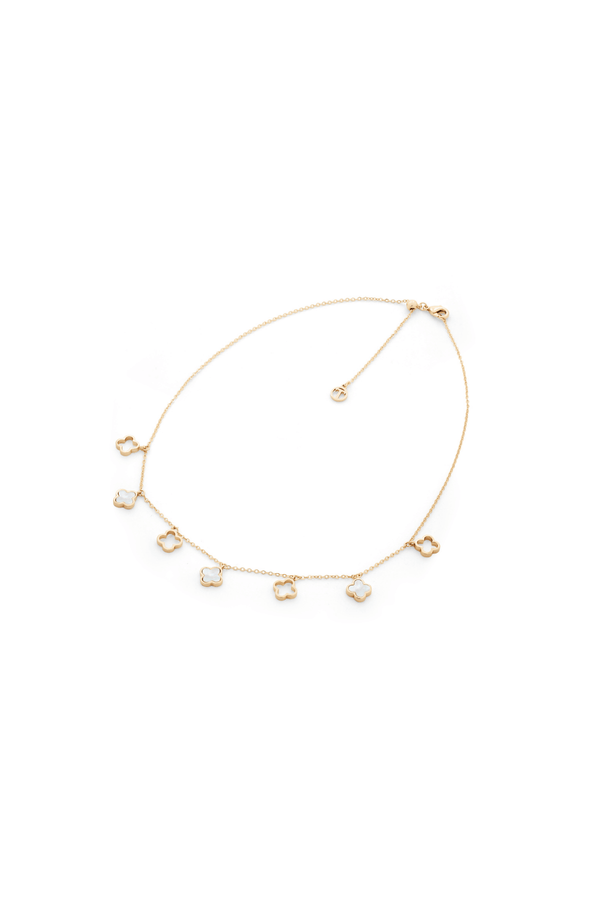 Carraig Donn Gold Seven Fleur Charm Necklace