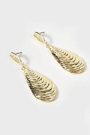 Carraig Donn Gold Shell Drop Earrings