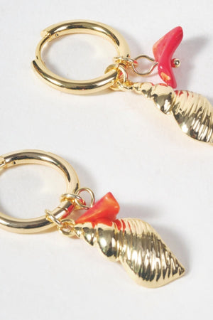 Carraig Donn Gold Shell Drop Earrings