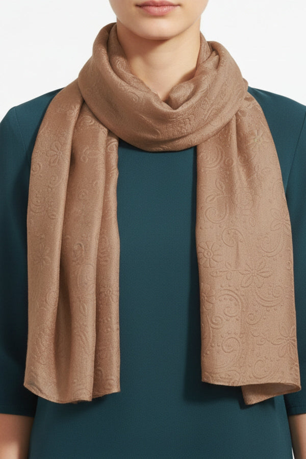Carraig Donn Gold Silk Touch Embossed Scarf