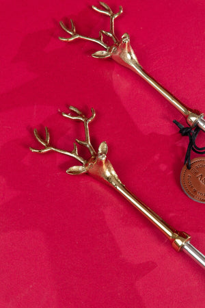 Carraig Donn Gold & Silver Tone Stag Fork and Spoon Set of 2