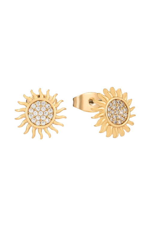 Gold Soleil Mini Sun Stud Earrings