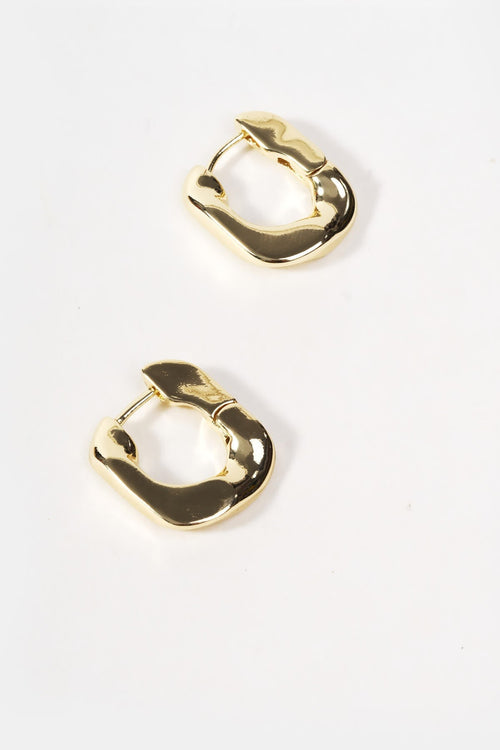 Gold Square Hoop Earrings