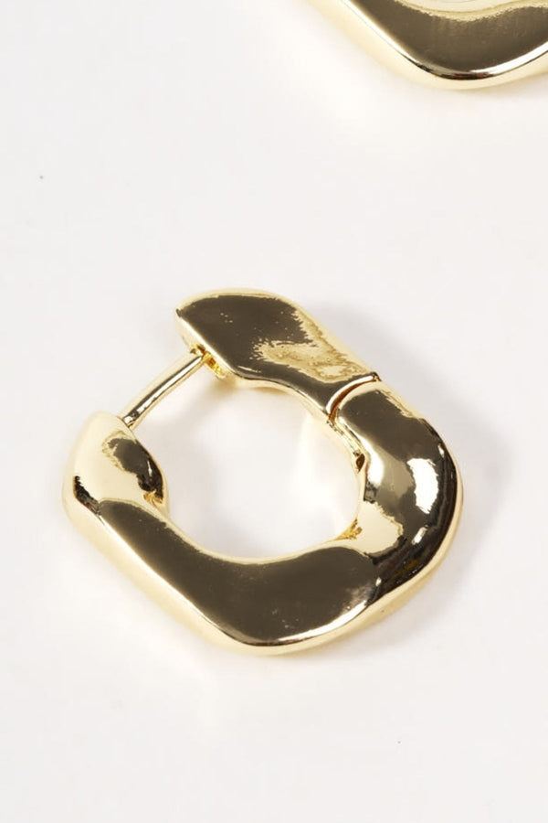 Carraig Donn Gold Square Hoop Earrings
