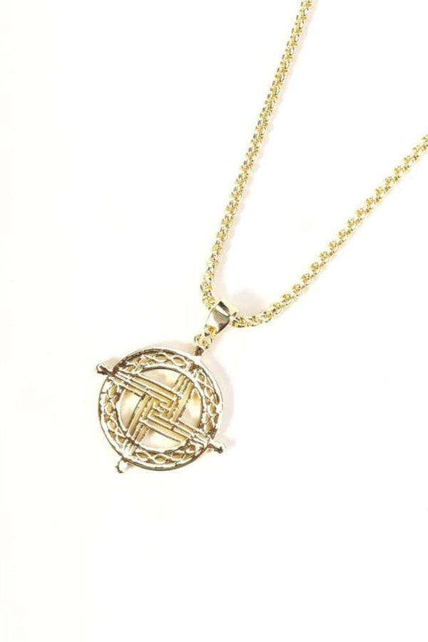 Carraig Donn Gold St. Brigid's Circle Pendant Necklace