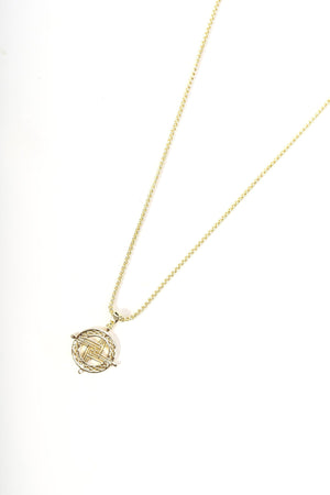 Carraig Donn Gold St. Brigid's Circle Pendant Necklace
