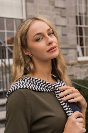 Carraig Donn Gold Stone Claddagh Stud Earrings