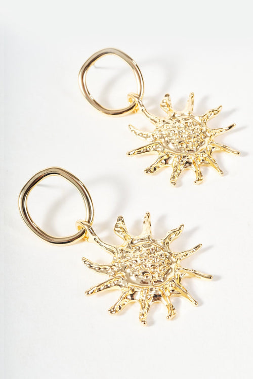 Carraig Donn Gold Sun Drop Earrings