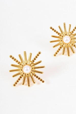 Carraig Donn Gold Sunburst Earrings