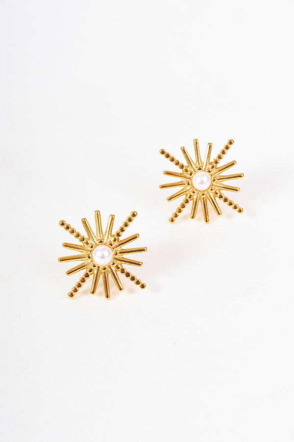 Carraig Donn Gold Sunburst Earrings