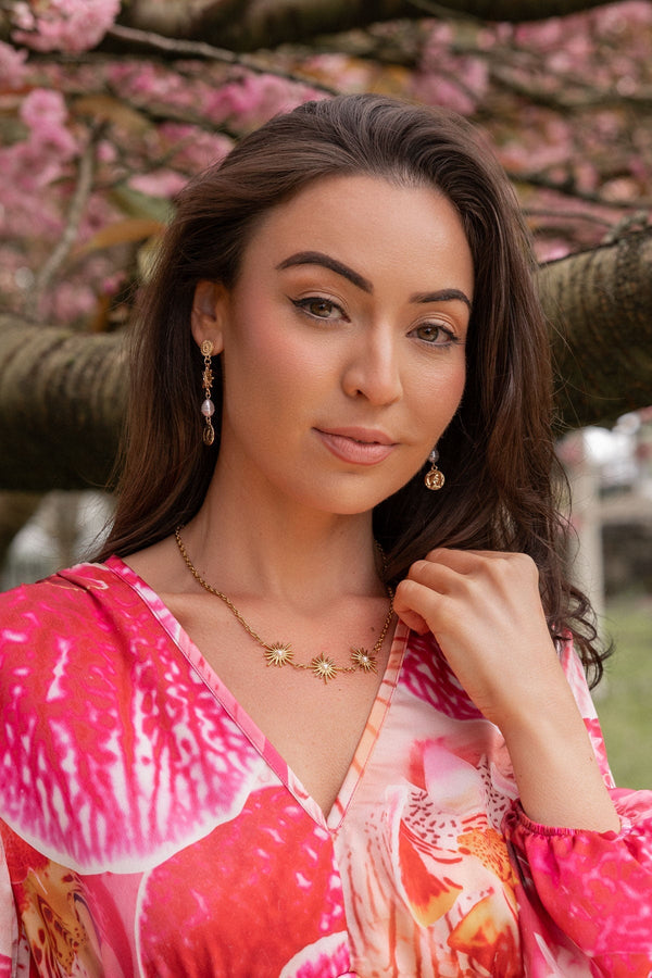 Carraig Donn Gold Sunburst Necklace