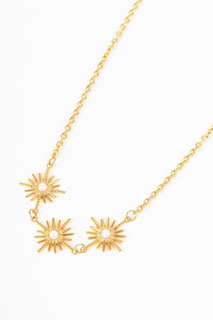 Carraig Donn Gold Sunburst Necklace