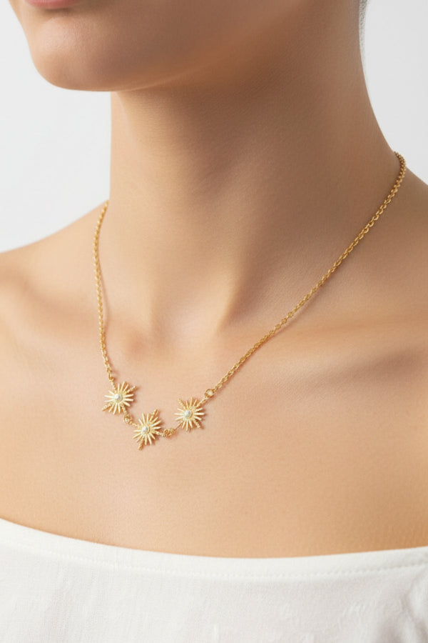 Carraig Donn Gold Sunburst Necklace