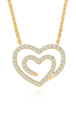 Carraig Donn Gold Swirl Heart Pendant Necklace