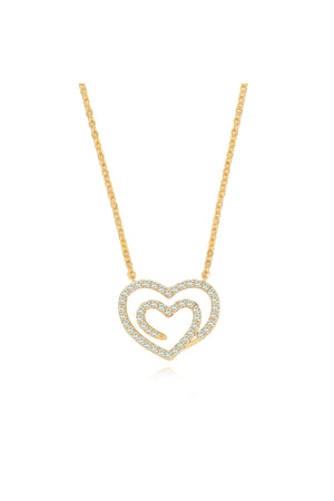 Carraig Donn Gold Swirl Heart Pendant Necklace