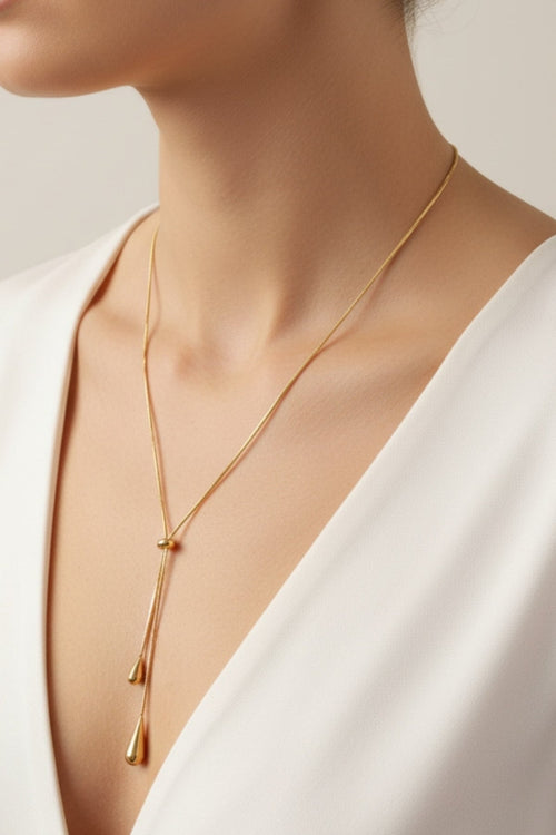 Gold Teardrop Necklace