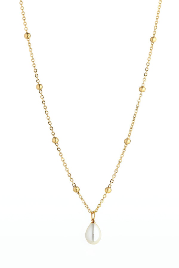Carraig Donn Gold Teardrop Pearl Necklace