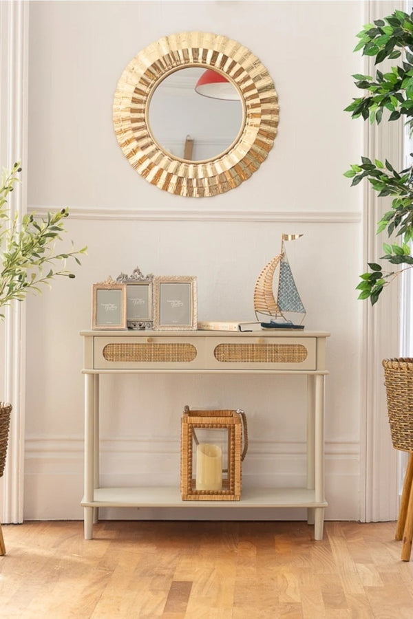 Carraig Donn Gold Tone Mirror Metal Wall Art