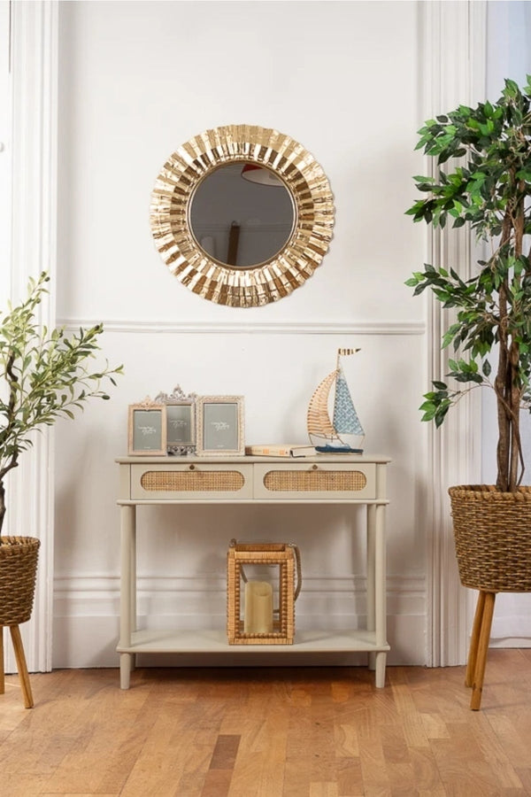 Carraig Donn Gold Tone Mirror Metal Wall Art