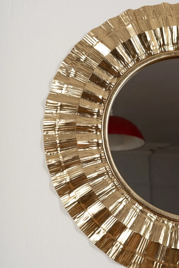 Carraig Donn Gold Tone Mirror Metal Wall Art