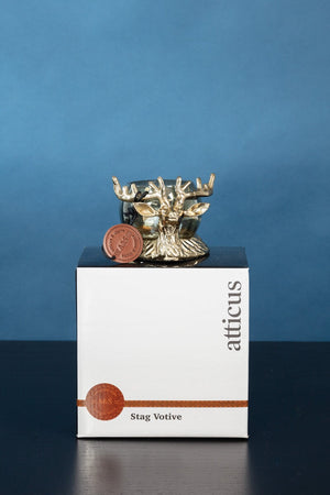 Carraig Donn Gold Tone Stag Votive Candle Holder