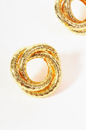 Carraig Donn Gold Twist Hoop Earrings