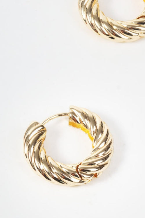 Carraig Donn Gold Twist Hoop Earrings