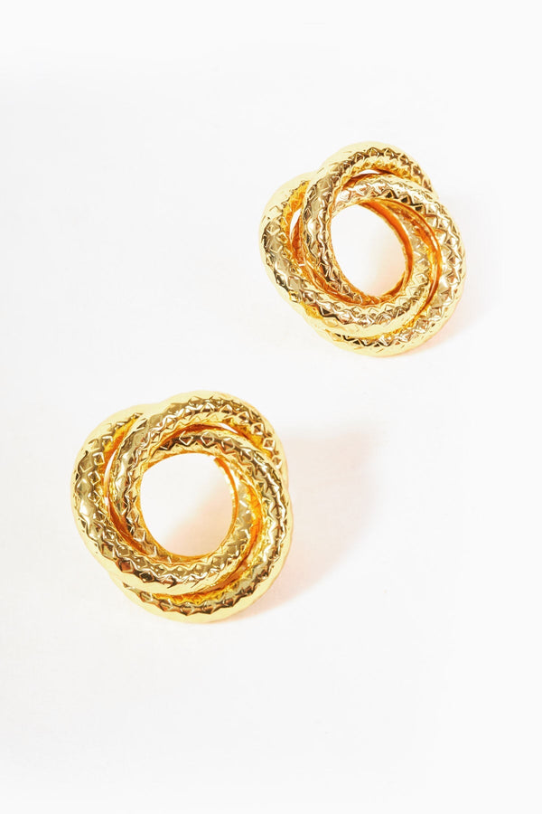 Carraig Donn Gold Twist Hoop Earrings