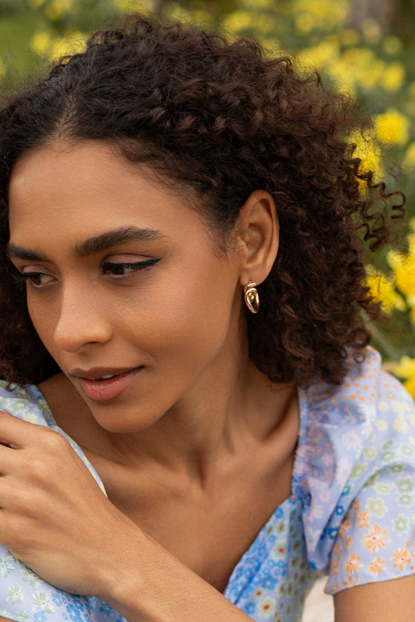 Carraig Donn Gold Twist Stud Earrings