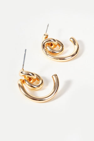 Carraig Donn Gold Twist Stud Earrings