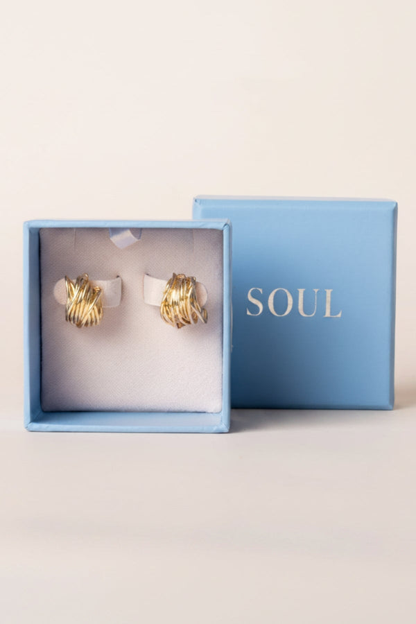 Carraig Donn Gold Woven Hoop Earrings