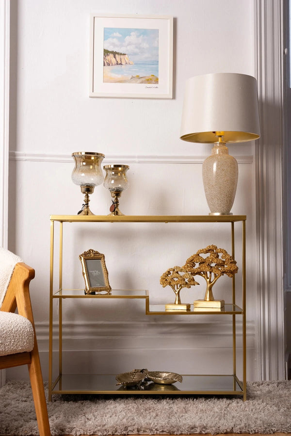Carraig Donn Golden Glass Swirl Lamp