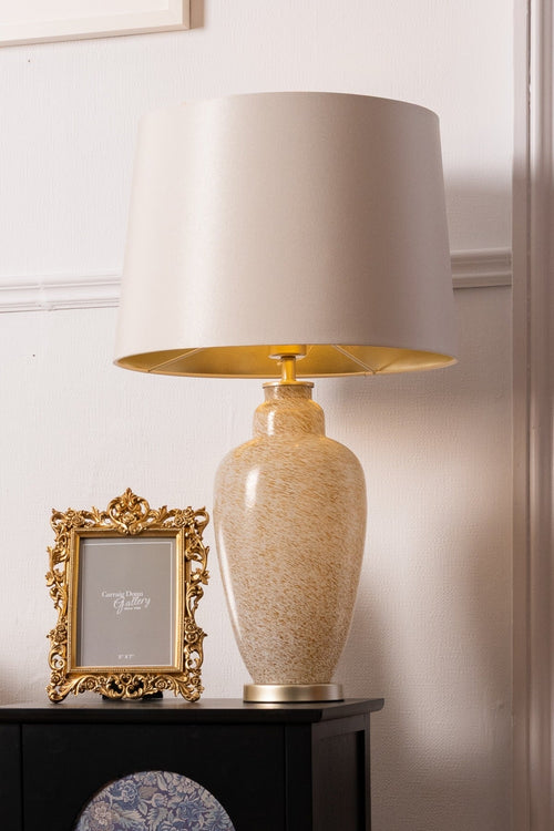 Golden Glass Swirl Lamp