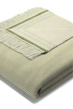 Carraig Donn Green Border Twill Green Blanket
