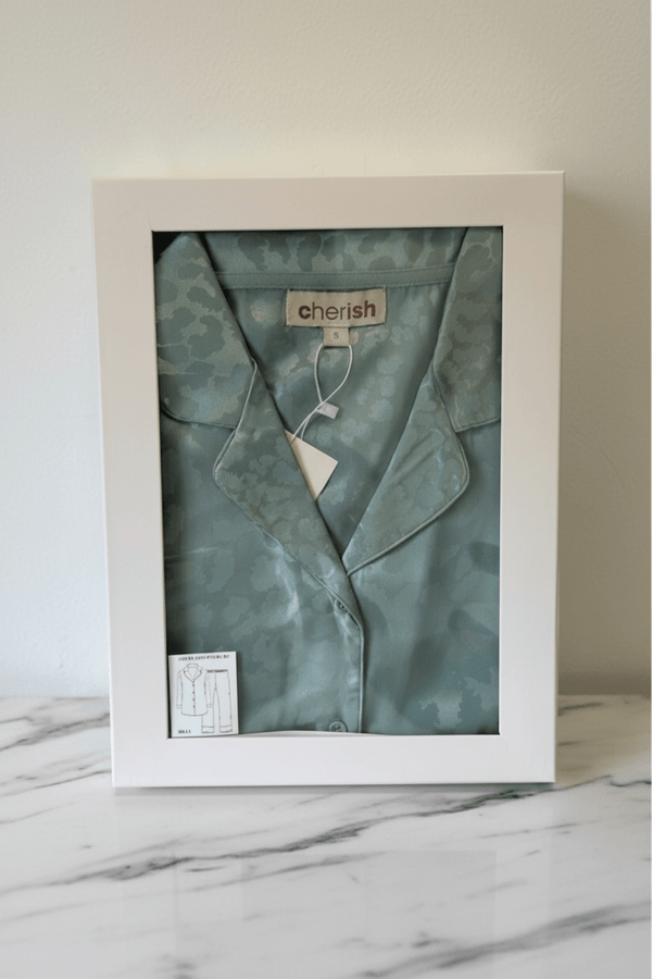 Carraig Donn Green Leopard Print Satin PJ Set In A Gift Box