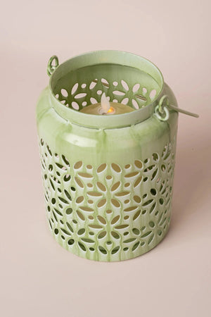 Carraig Donn Green Metal Lantern