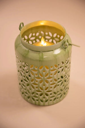 Carraig Donn Green Metal Lantern