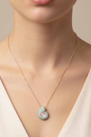 Carraig Donn Green & Pink Shell Necklace