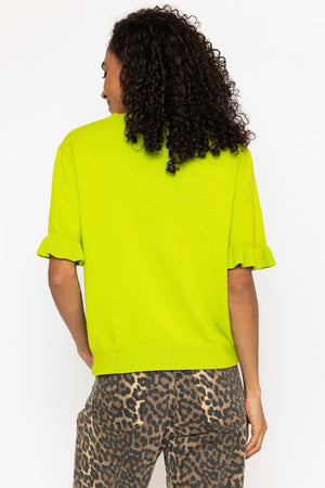 Carraig Donn Green Short Sleeve Viscose Blend Knit