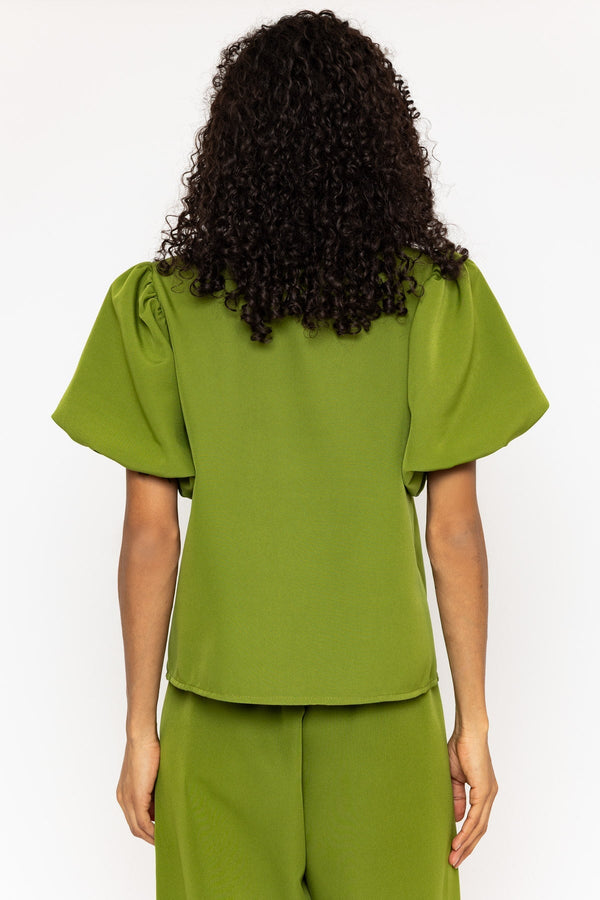 Carraig Donn Green Tara Short Sleeve Blouse